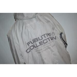 22515 Vintage FUBU Athletic Jacket White 100% Polyester Size 2XL Mens
